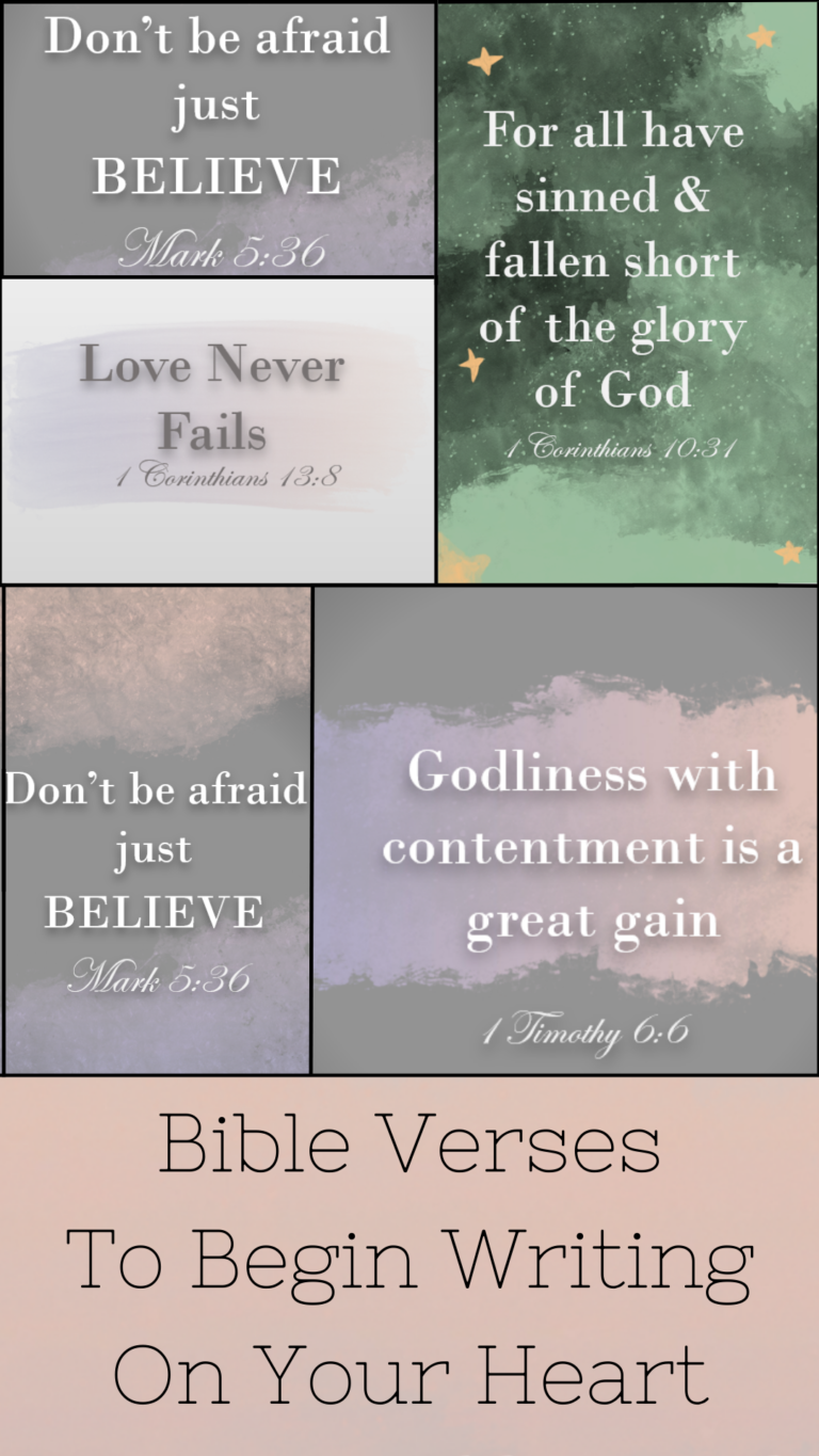34 Scripture Quotes & Bible Verses to Begin Writing On Your Heart –